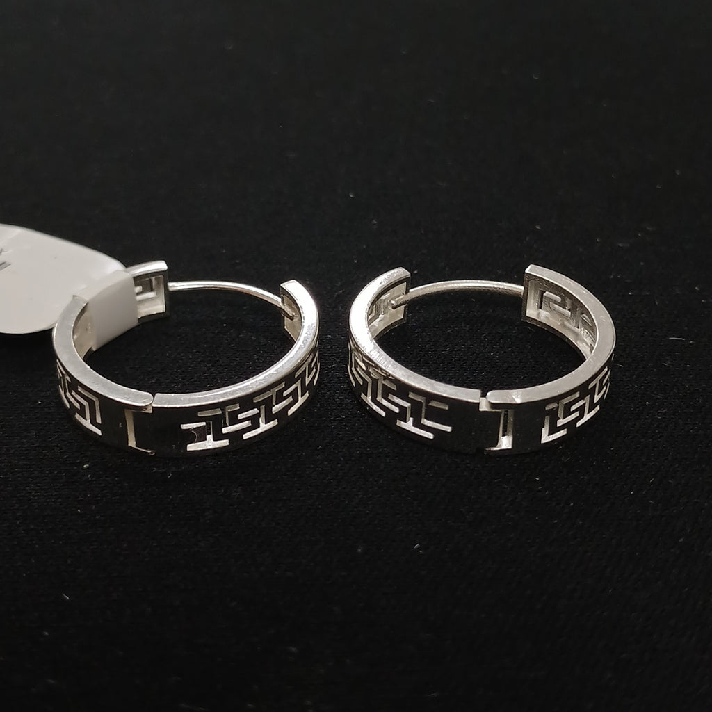 ARETES ARRACADAS GRECAS PLATA .925 4.13 GR (NUEVO)