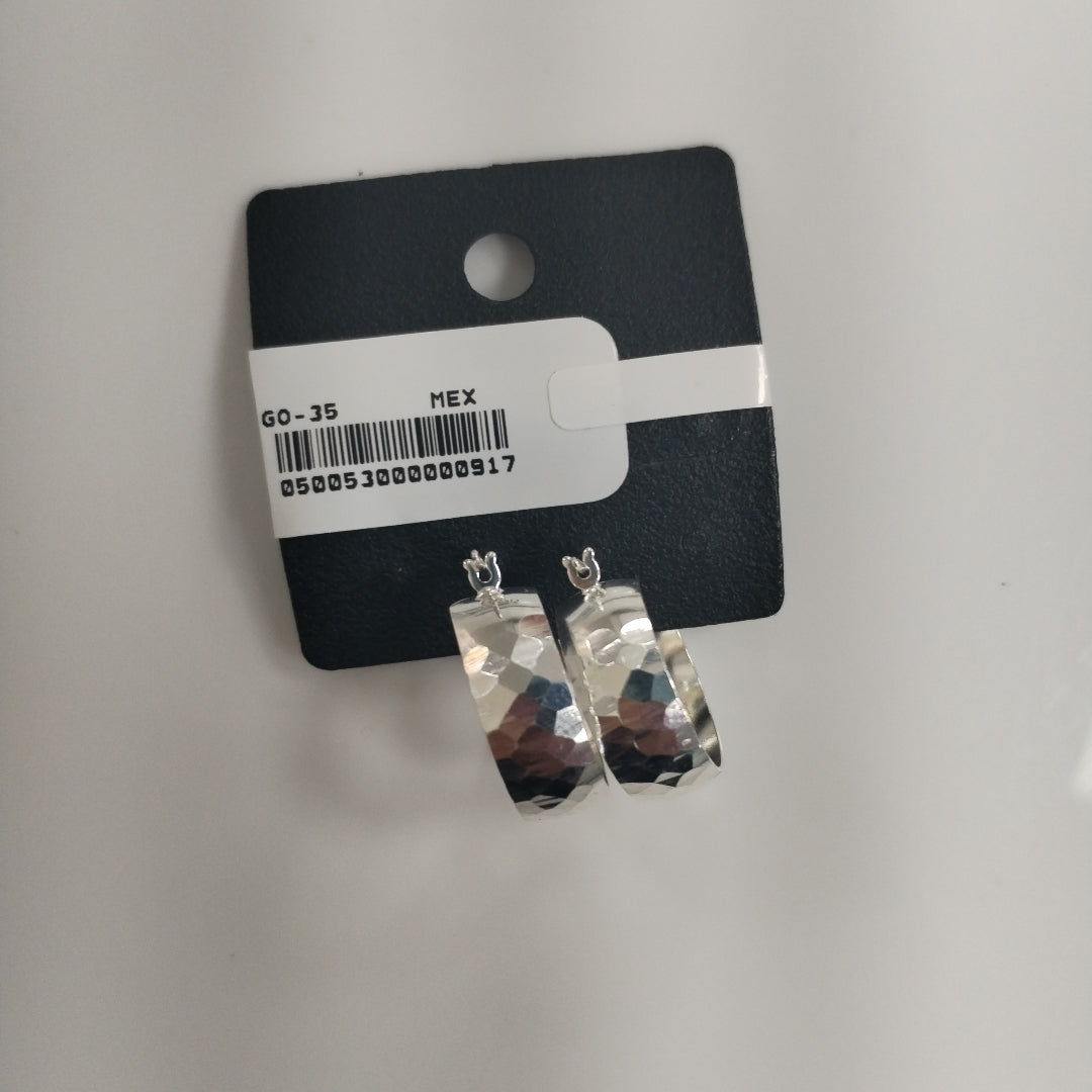 ARETES ARRACADAS FACETADAS PLATA .925 2.9 GR (NUEVO)