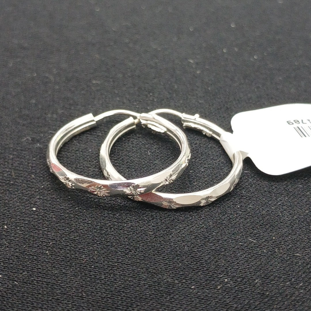PAR ARRACADAS FACETADA PLATA .925 2.1 GR (NUEVO)