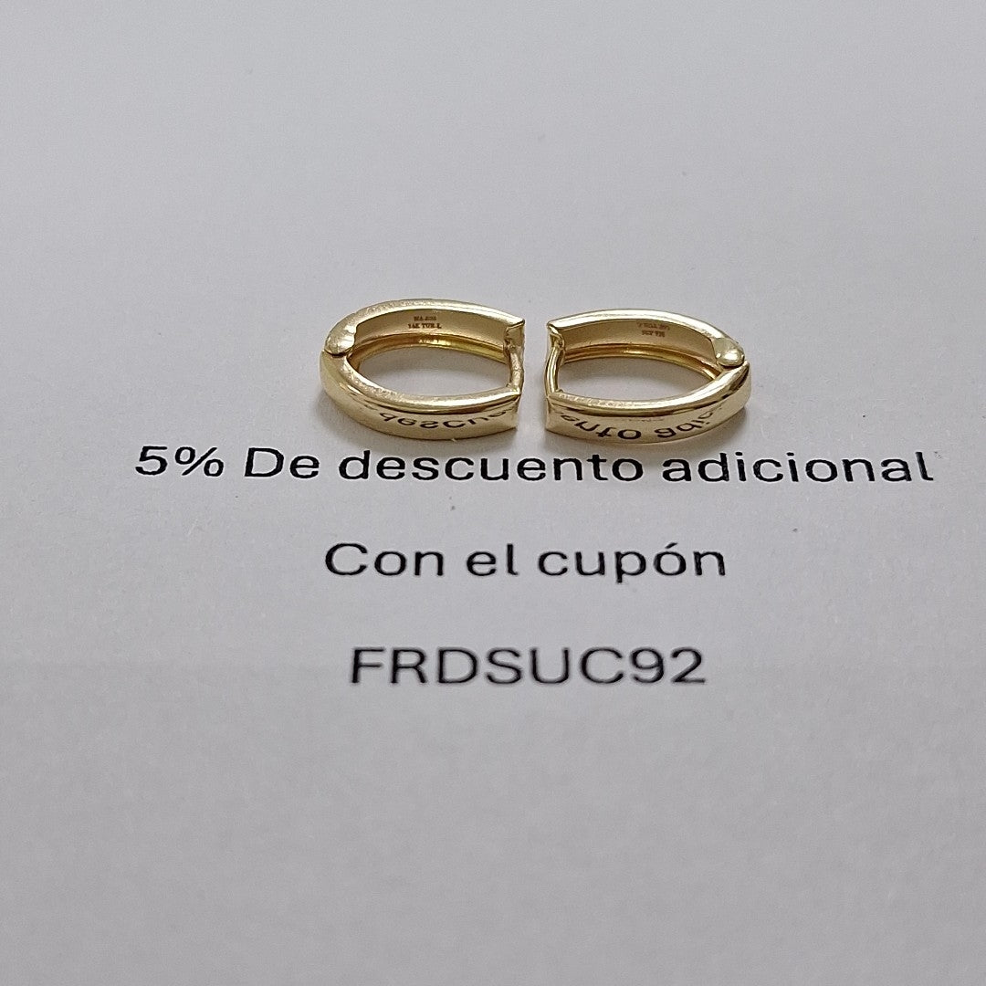 HUGGIES ORO 14K 1.1 (NUEVO)