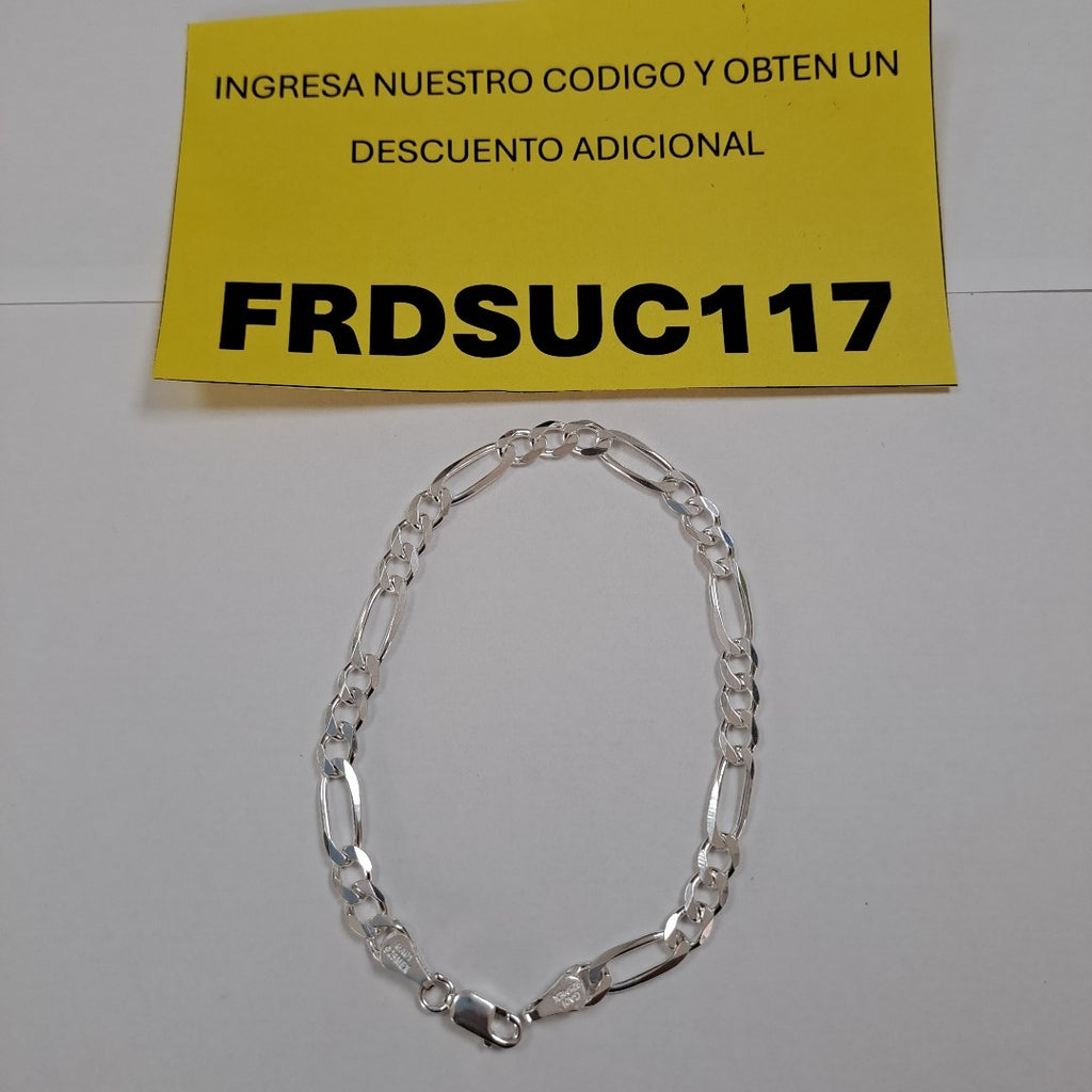 PULSERA 3X1 PLATA .925 18 CM 5.53 GR (NUEVO)