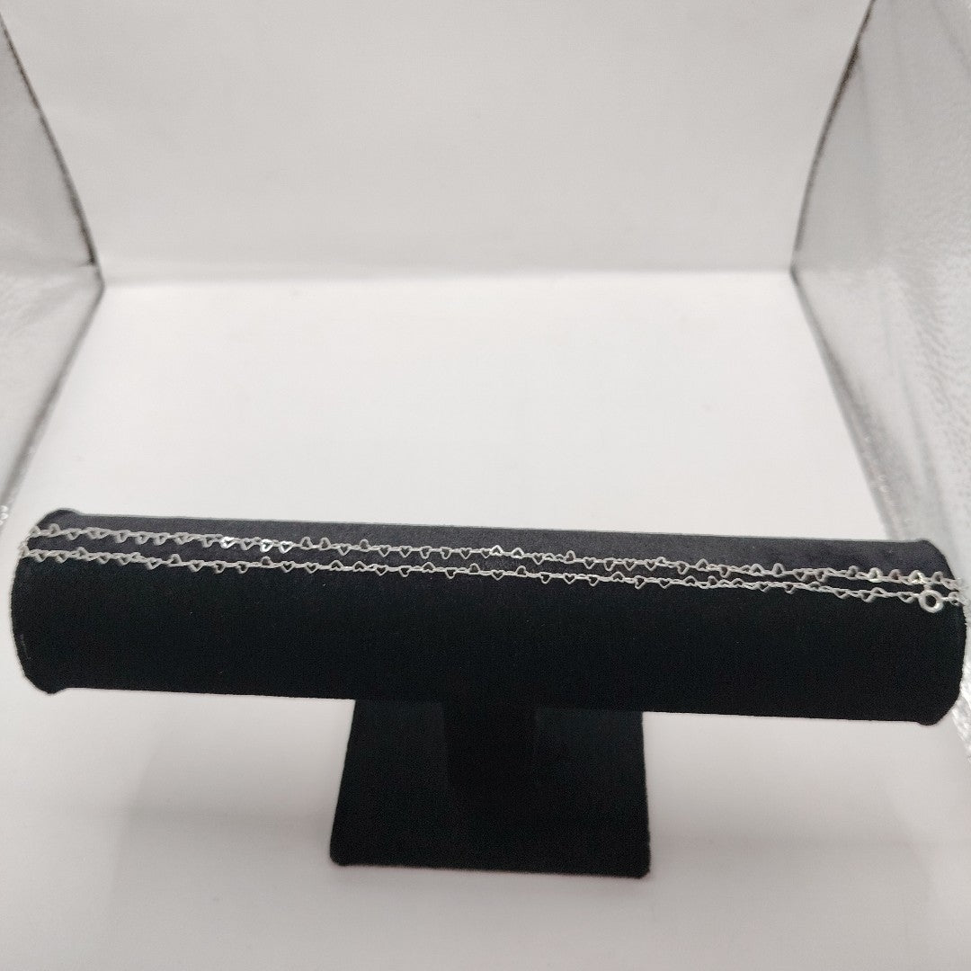 CADENA CORAZONES PLATA .925 60 CM 2.92 GR (NUEVO)