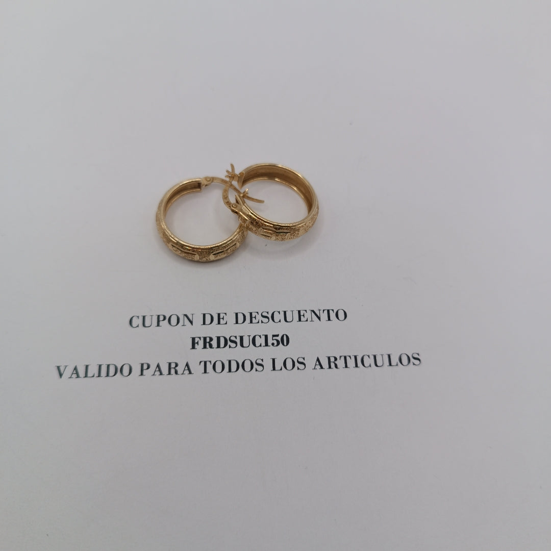 ARETES PAR ORO 14 K 3.2 GRMS (SEMINUEVO)