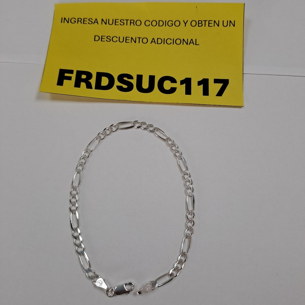 PULSERA 3X1 PLATA .925 21 CM 4.43 GR (NUEVO)
