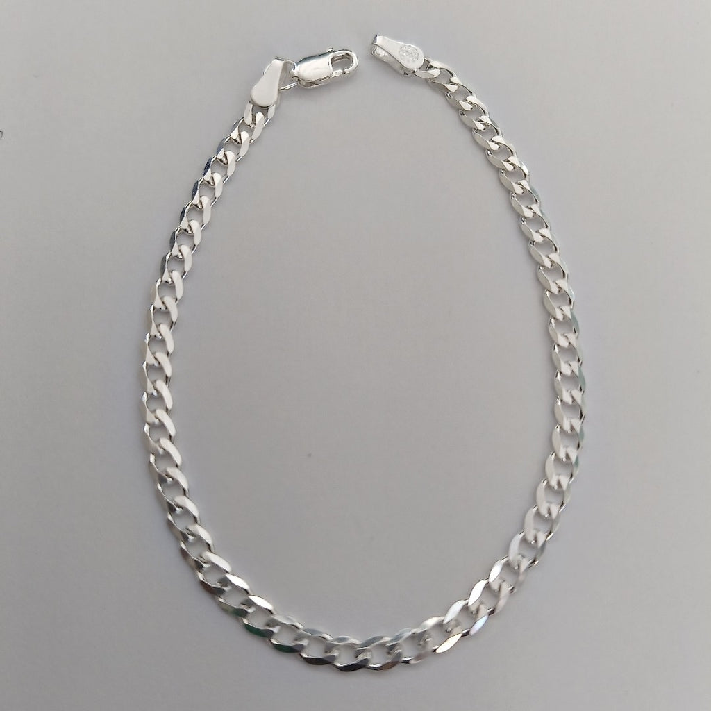 PULSERA BARBADA PLATA .925 21 CM 4.3 GR (NUEVO)