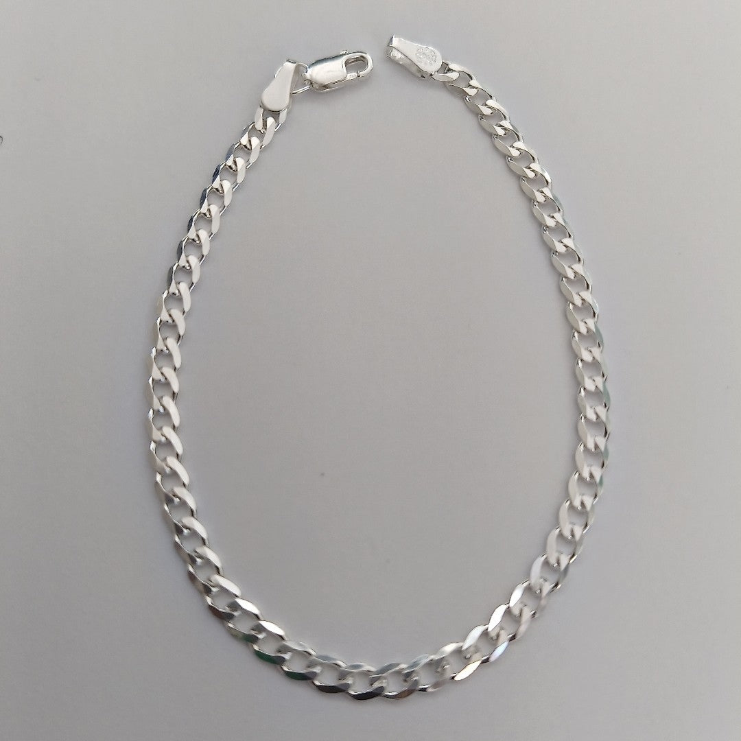 PULSERA BARBADA PLATA .925 21 CM 4.3 GR (NUEVO)