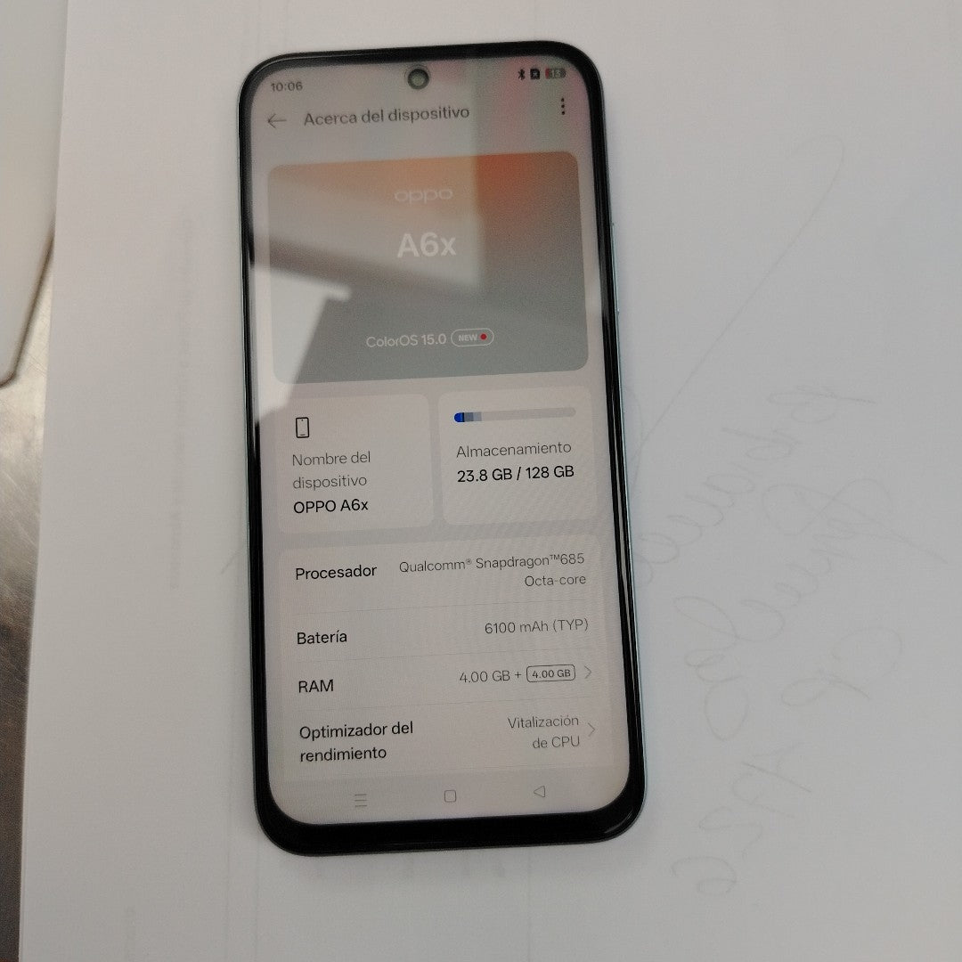CELULAR OPPO A6X CPH2819 (2025) 128 GB 4 GB RAM (SEMINUEVO)