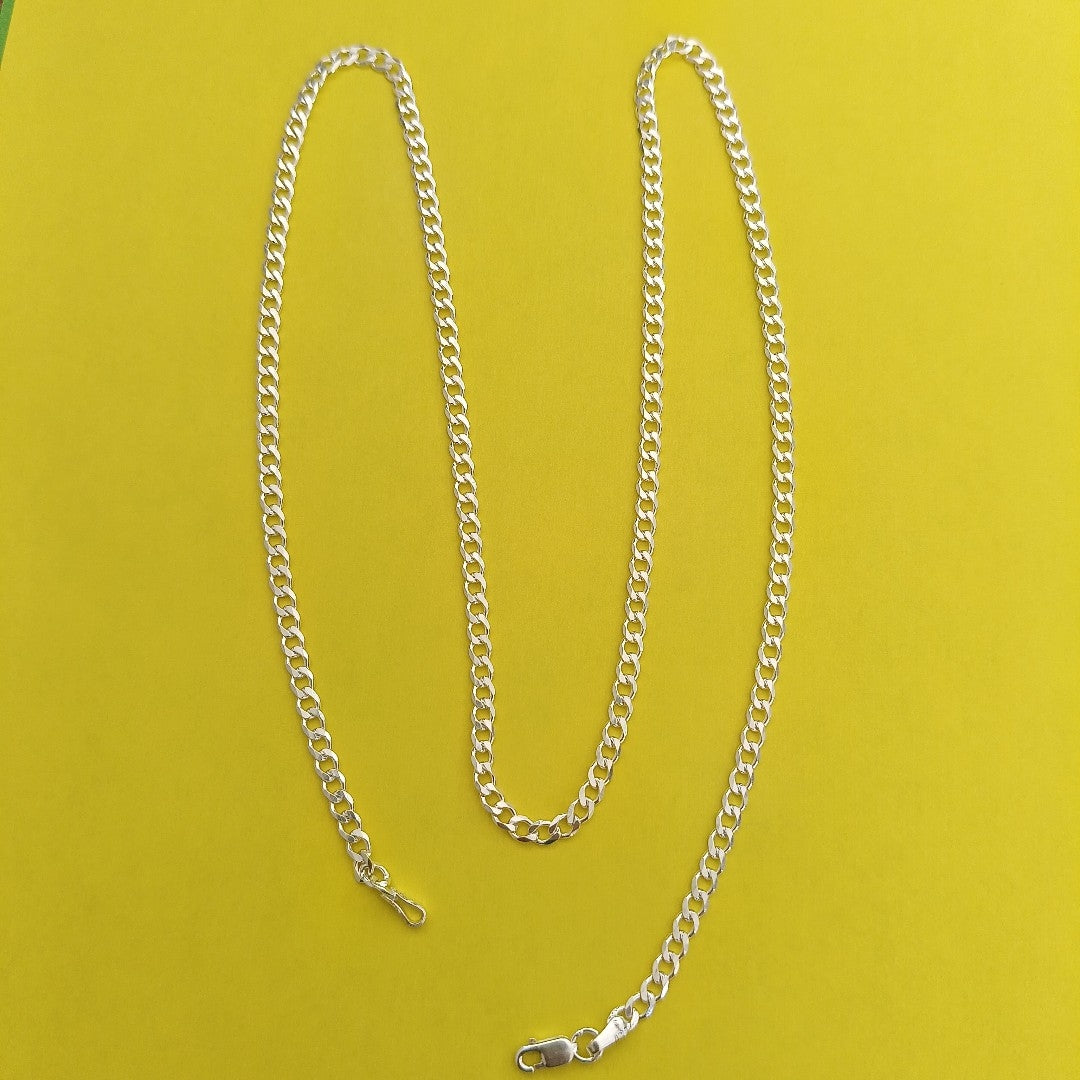 CADENA BARBADA PLATA .925 55 CM 8.52 GR (NUEVO)