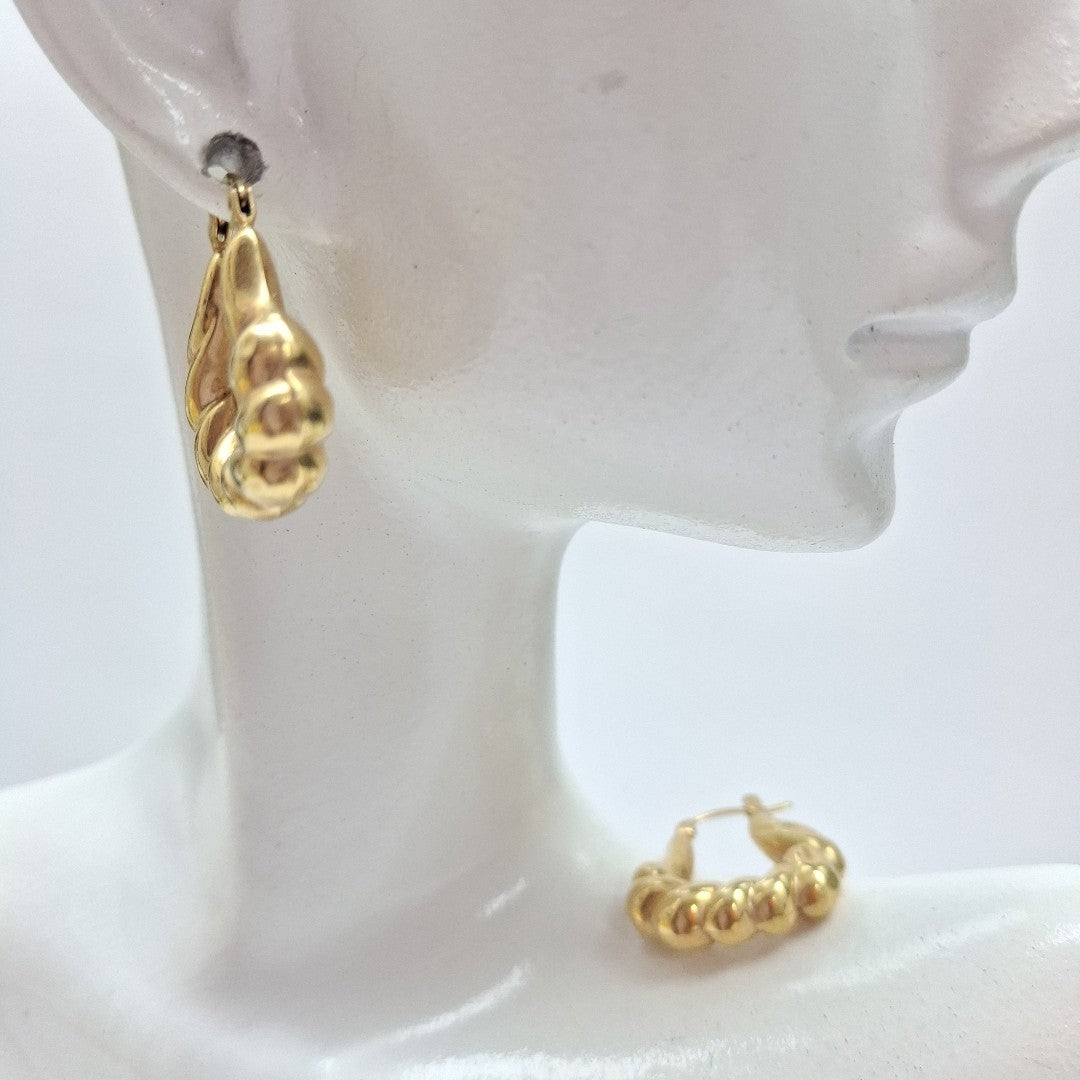 ARRACADAS PAR ORO 14 K 3 GRMS (SEMINUEVO)