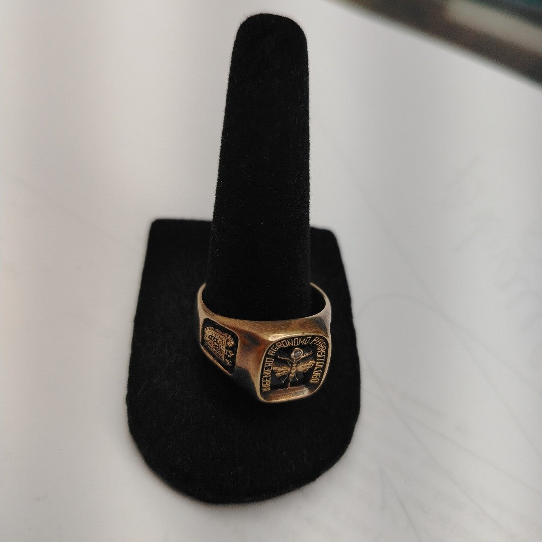 ANILLO DE GRADUACIÓN ORO 14 K 11 GRMS (SEMINUEVO)