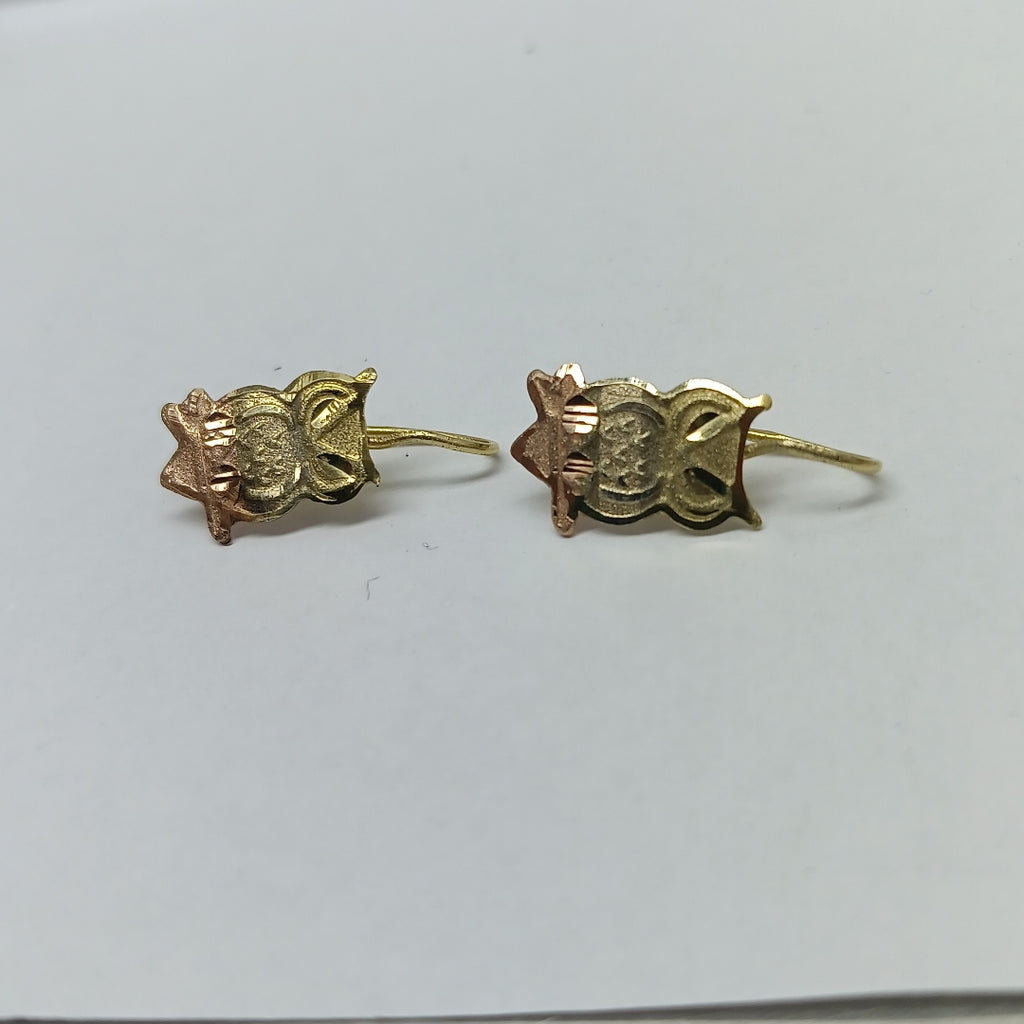 ARETES PAR ORO COMBINADO 10 K 1.1 GRMS (SEMINUEVO)