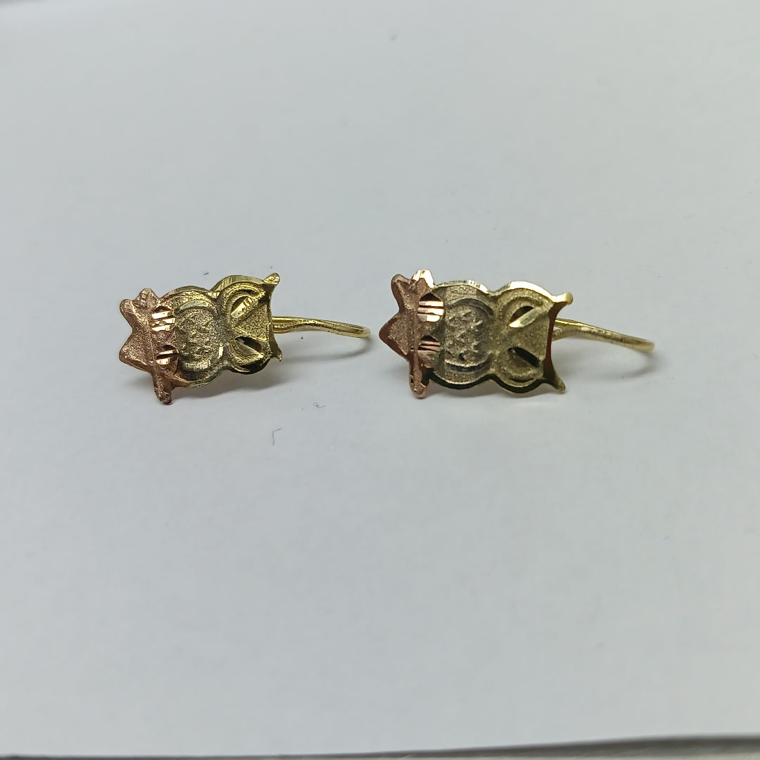 ARETES PAR ORO COMBINADO 10 K 1.1 GRMS (SEMINUEVO)