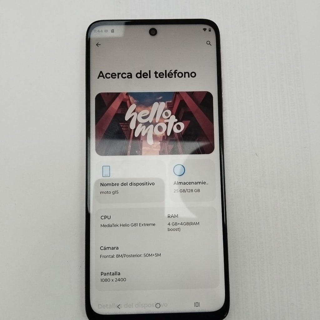 CELULAR MOTOROLA MOTO G15 XT2521-2 (2025) 128 GB 4 GB RAM (SEMINUEVO)