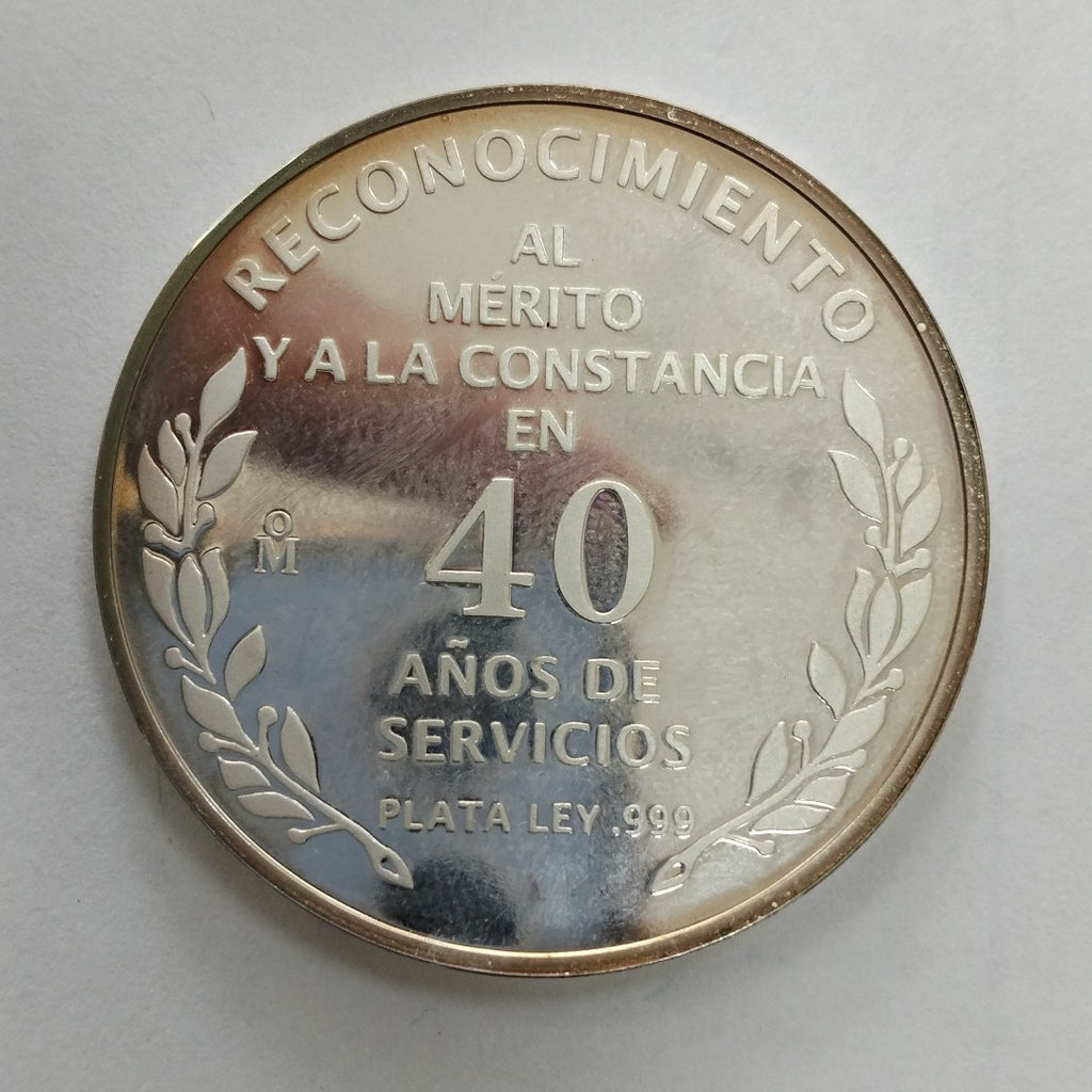 MEDALLA CONMEMORATIVA PLATA 50 GRMS (SEMINUEVO)