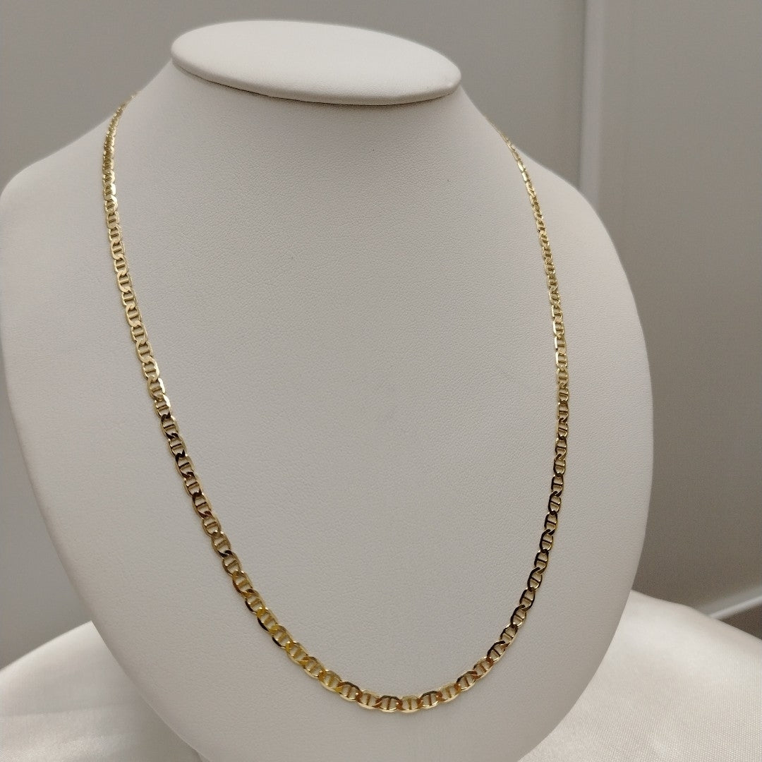 CADENAS TEJIDO MARINERA ORO 14K 55 CM 7.9 GR (NUEVO)