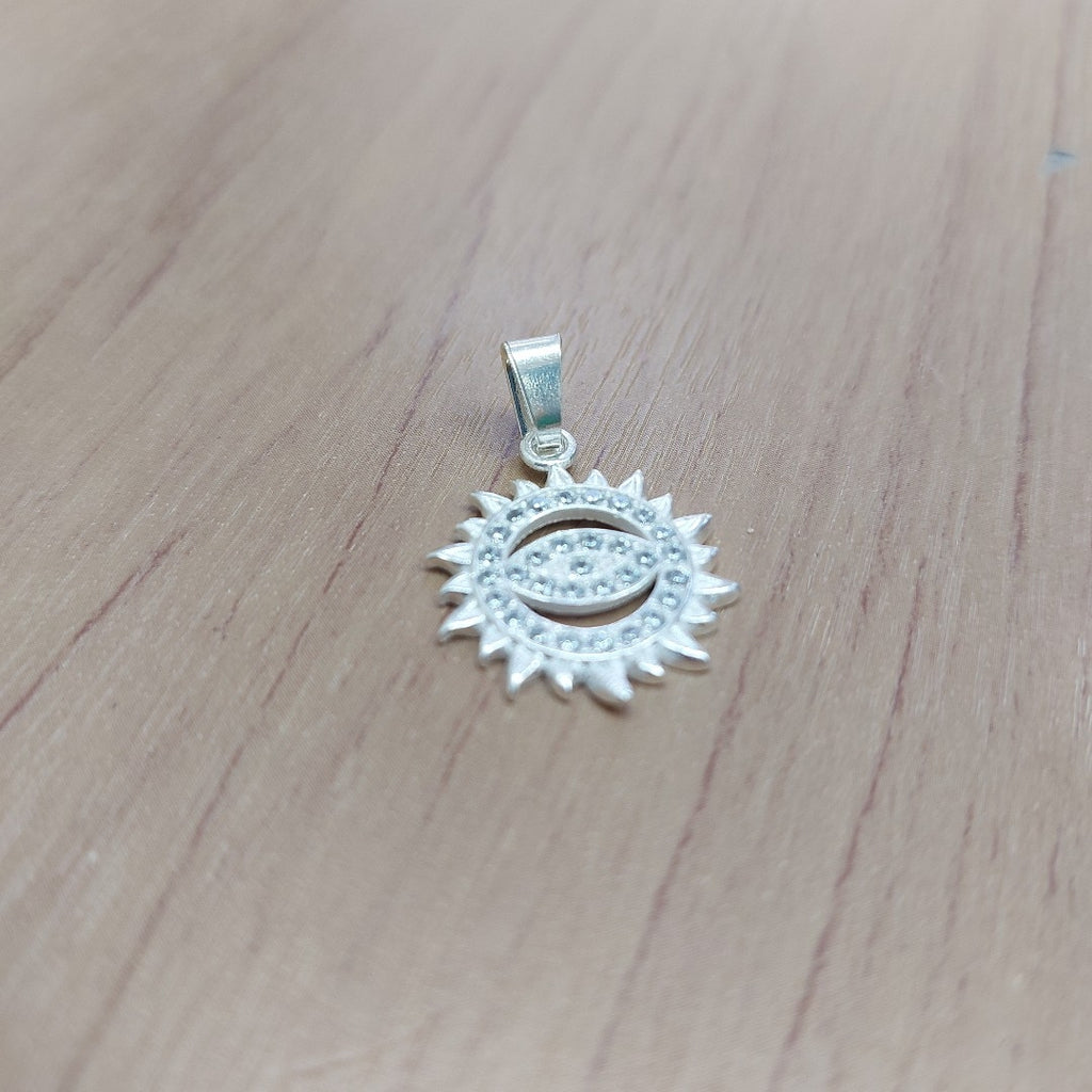 DIJE OJO MAGICO CON CIRCONIAS PLATA .925 2 GR (NUEVO)