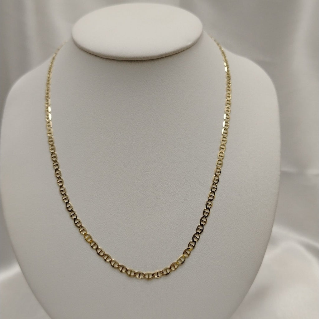 CADENAS TEJIDO MARINERA ORO 14K 50 CM 7.5 GR (NUEVO)