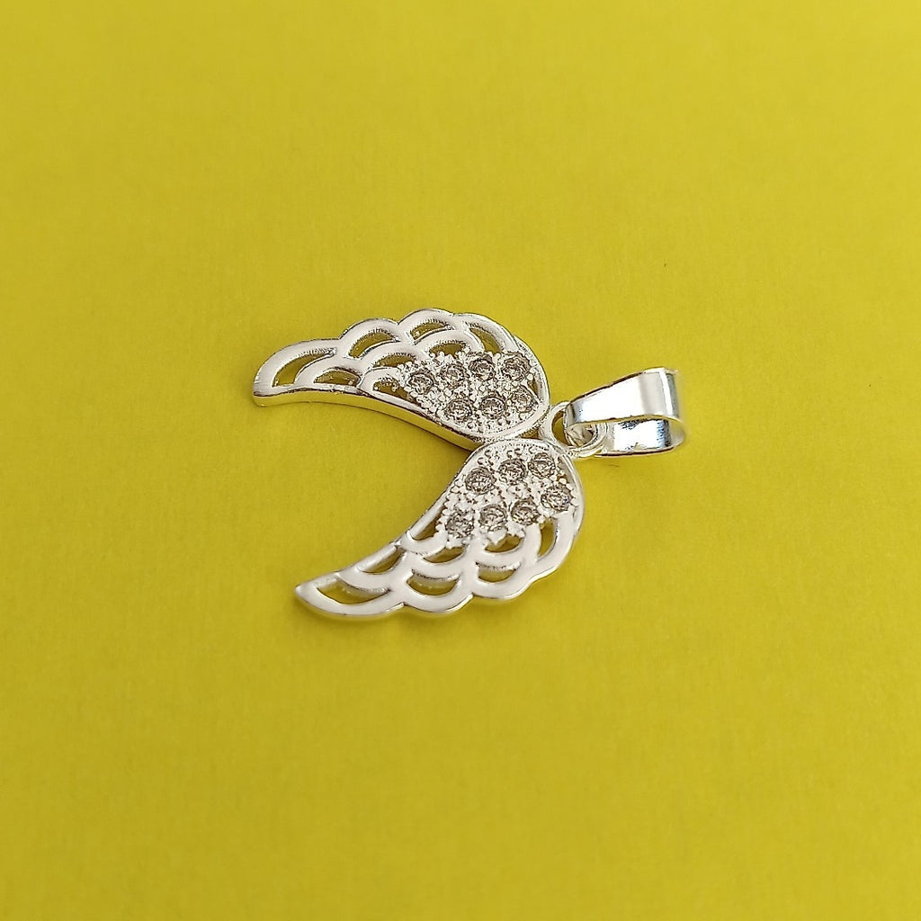 DIJE ALAS C/CIRCONIAS PLATA .925 2.3 GR (NUEVO)