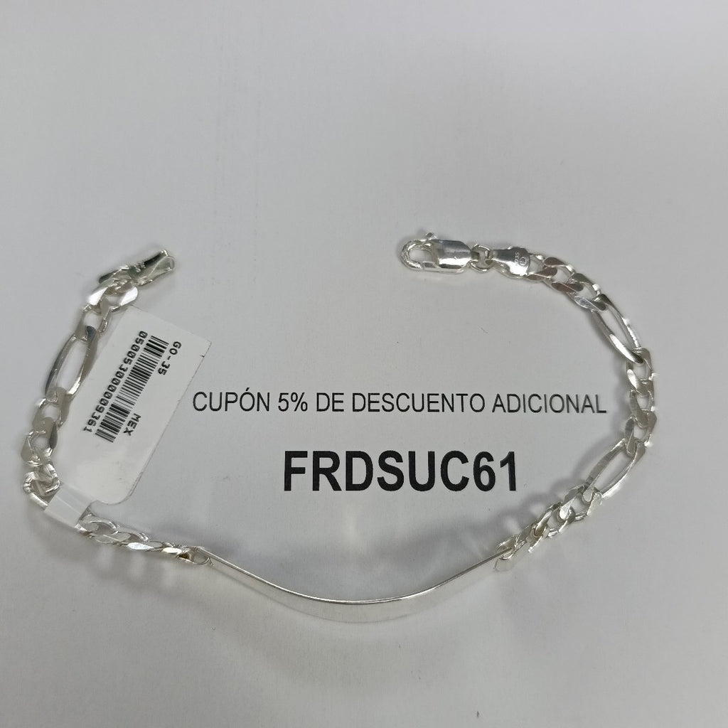PULSERA ESCLAVA 3X1 PLATA .925 21 CM 10.32 GR (NUEVO)