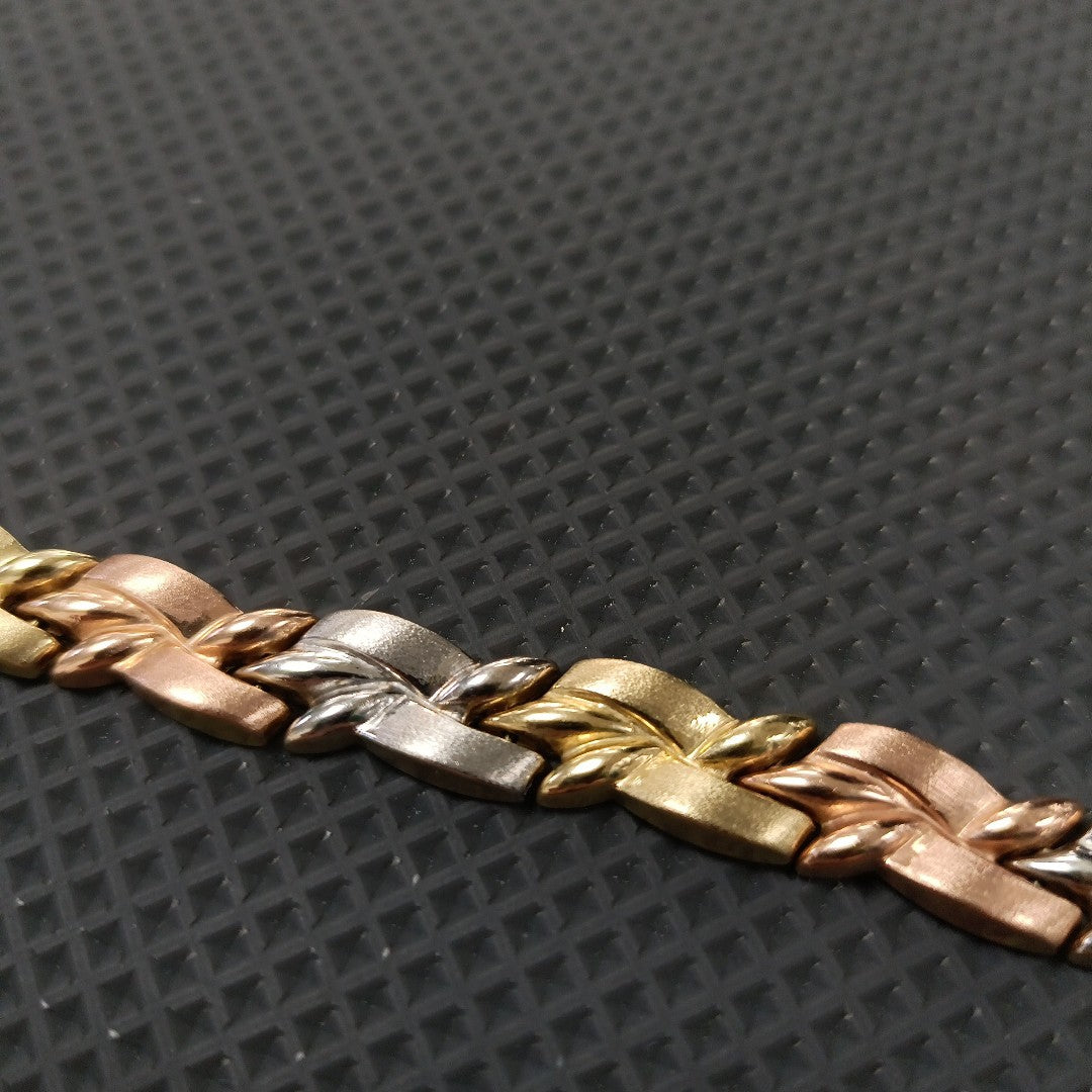 PULSERA ORO COMBINADO 10 K 12,00 GRMS (SEMINUEVO)
