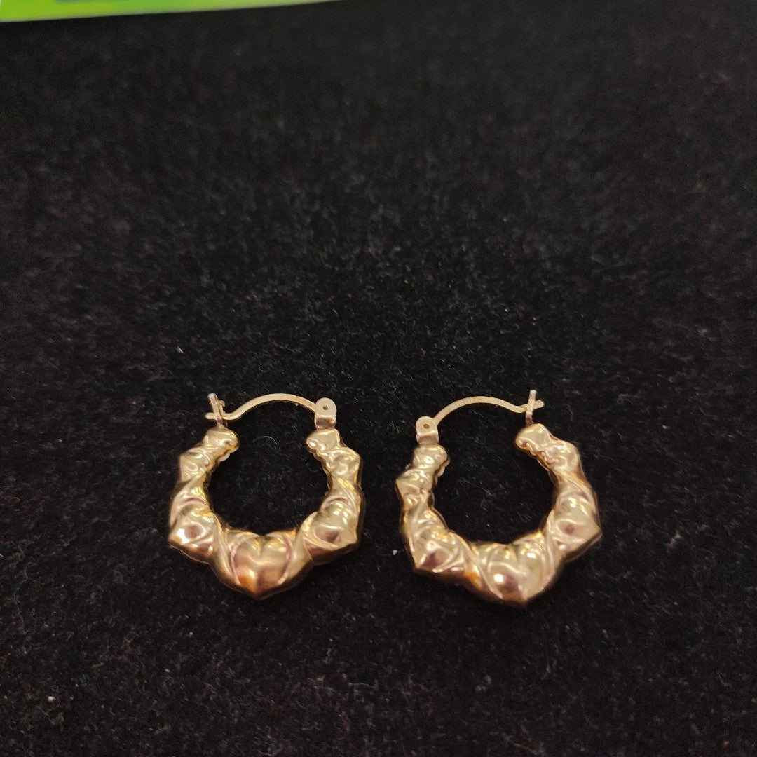 ARRACADAS PAR ORO 14 K 2.6 GRMS (SEMINUEVO)