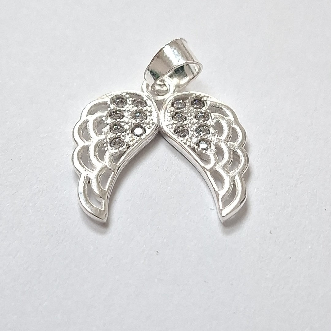 DIJE ALAS C/CIRCONIAS PLATA .925 2.3 GR (NUEVO)