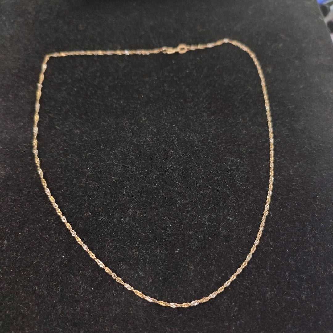 CADENA ORO,ORO COMBINADO 10 K 1,30 GRMS (SEMINUEVO)