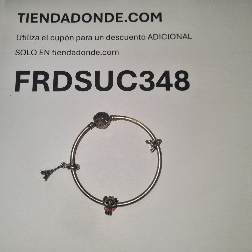 DIJE, PULSERA RIGIDA PLATA 17.8 GRMS (SEMINUEVO)