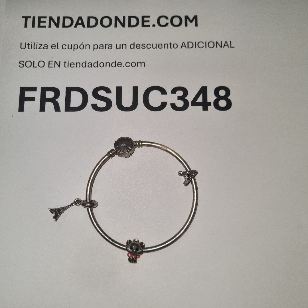 DIJE, PULSERA RIGIDA PLATA 17.8 GRMS (SEMINUEVO)