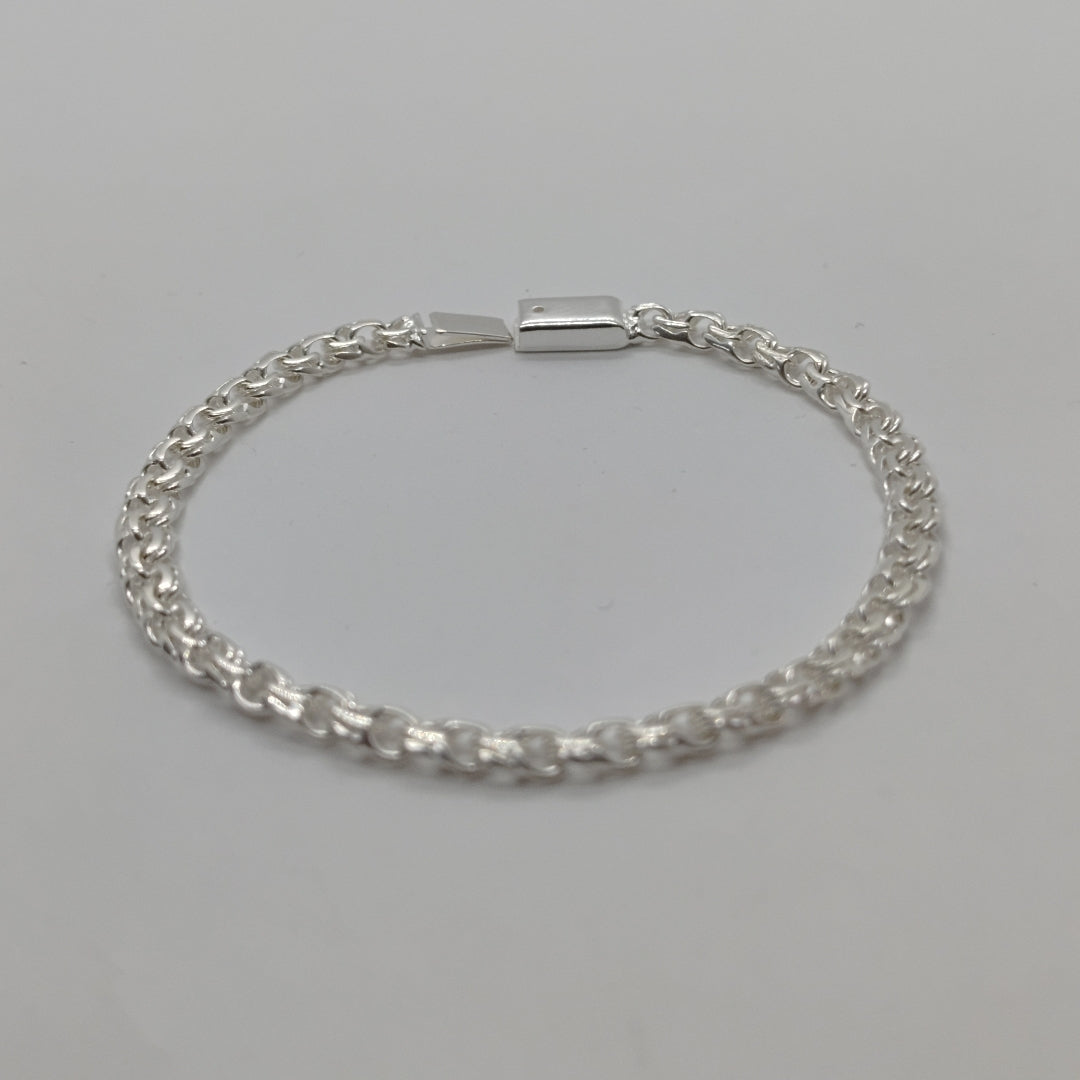 PULSERA TEJIDO CHINO PLATA .925 18 CM 7.6 GR (NUEVO)