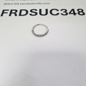 ANILLO ORO, ORO BLANCO 8 K 1.7 GRMS (SEMINUEVO)