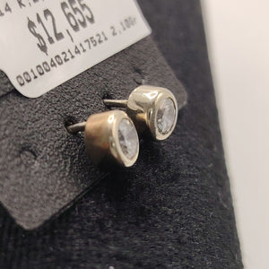 ARETES PAR ORO BLANCO 14 K 2,10 GRMS (SEMINUEVO)