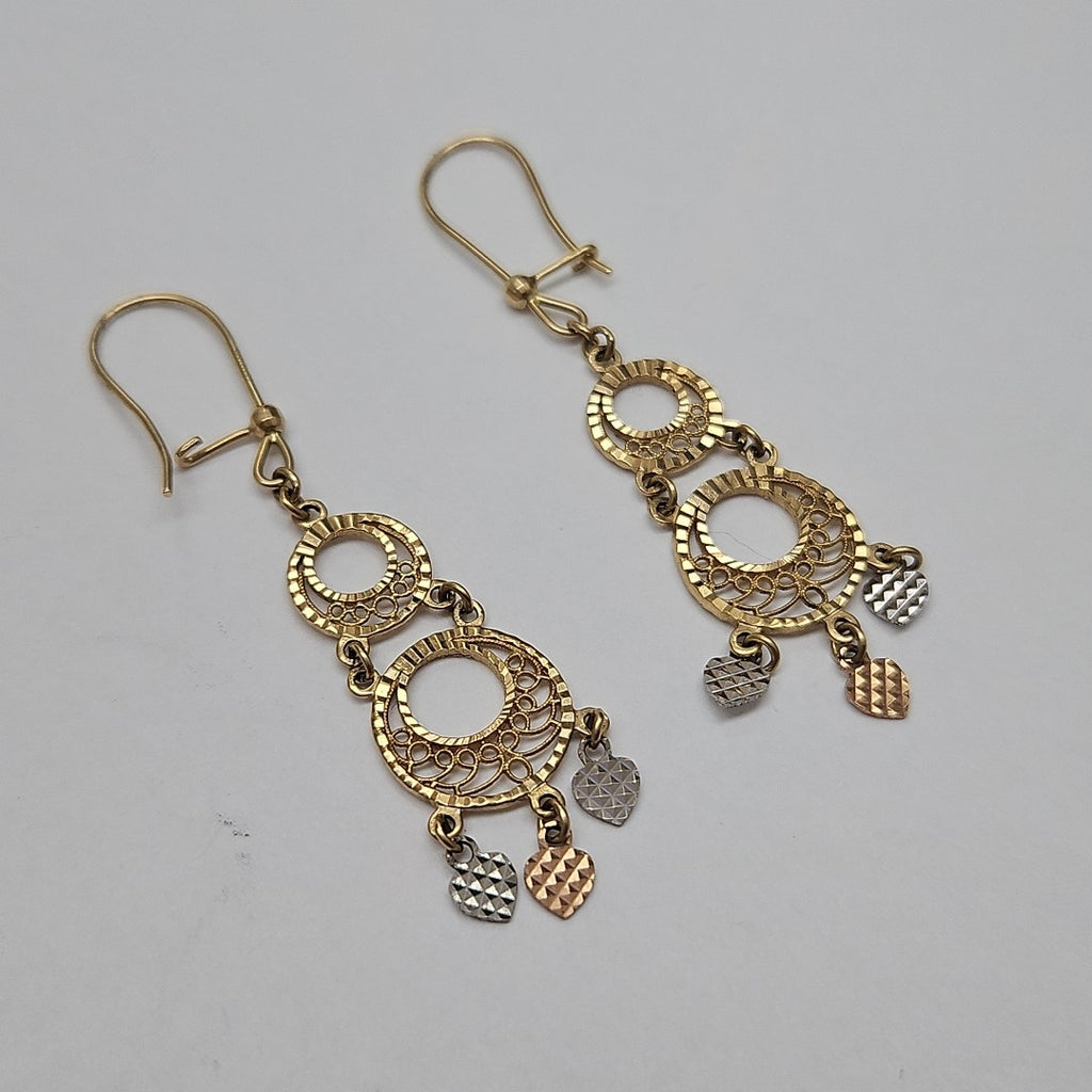 ARETES PAR ORO 14 K 3.6 GRMS (SEMINUEVO)