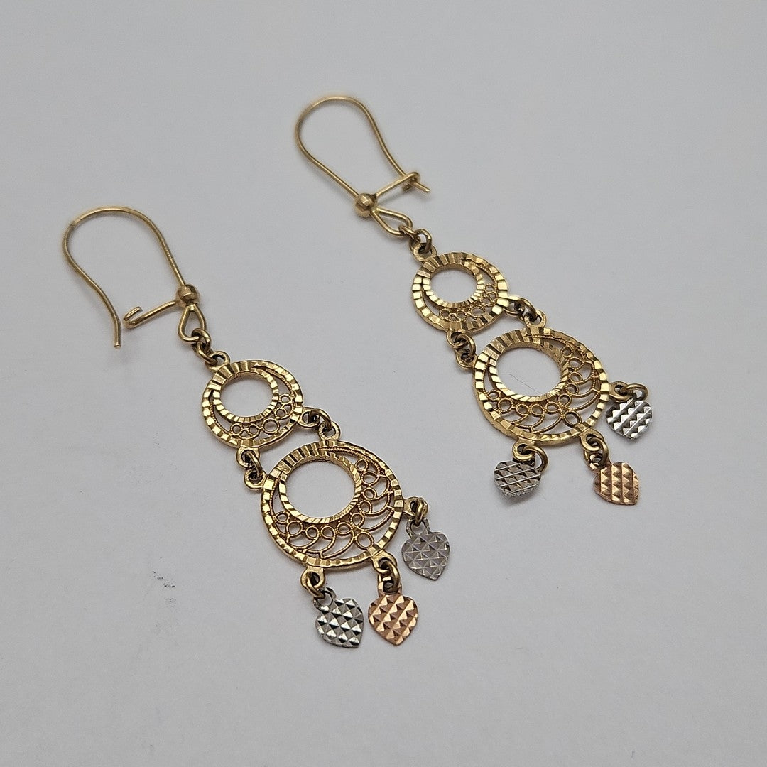 ARETES PAR ORO 14 K 3.6 GRMS (SEMINUEVO)