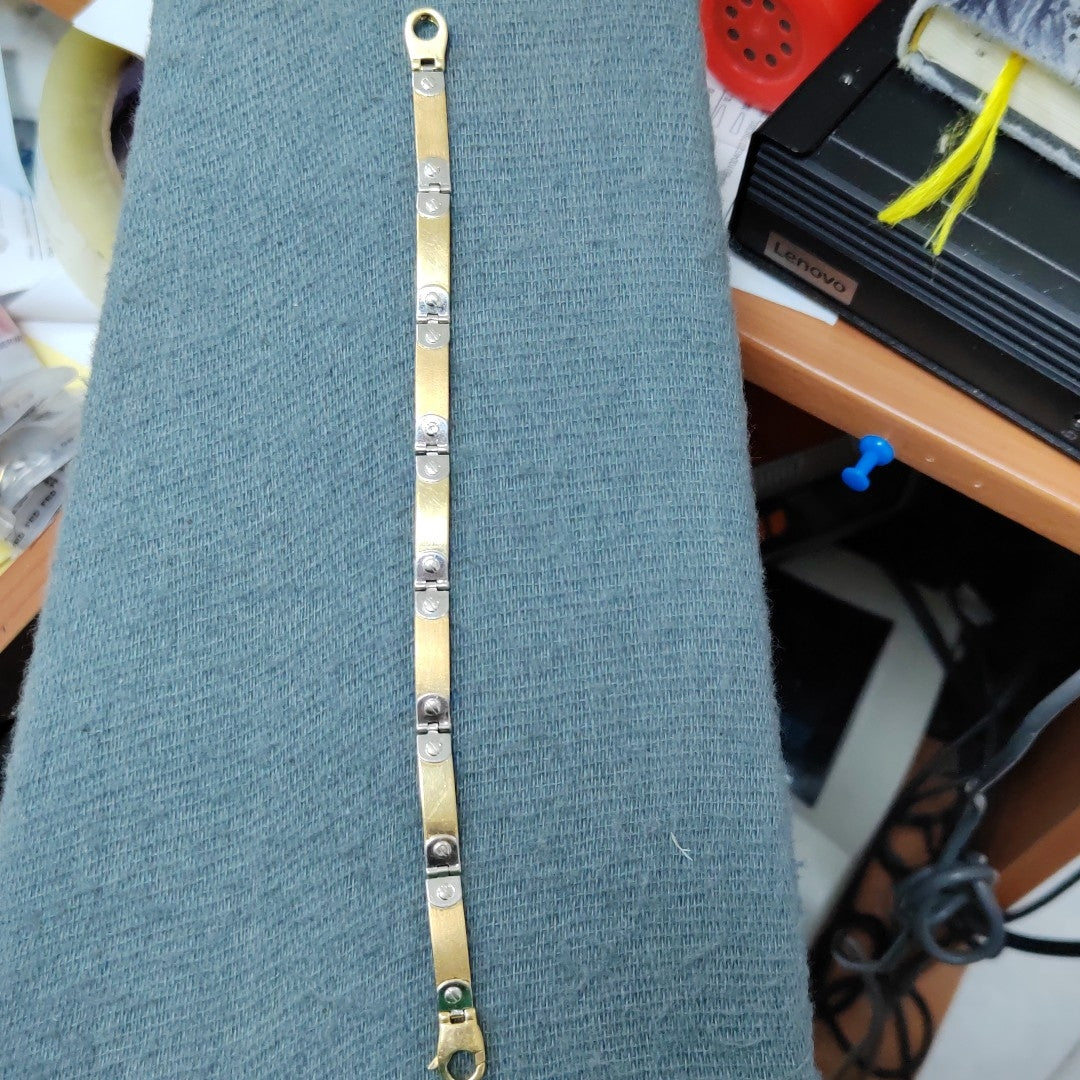 PULSERA ORO COMBINADO 14 K 12,40 GRMS (SEMINUEVO)