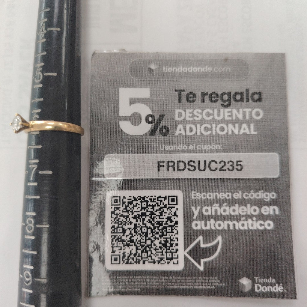 SOLITARIO ORO 10 K 1.4 GRMS (SEMINUEVO)