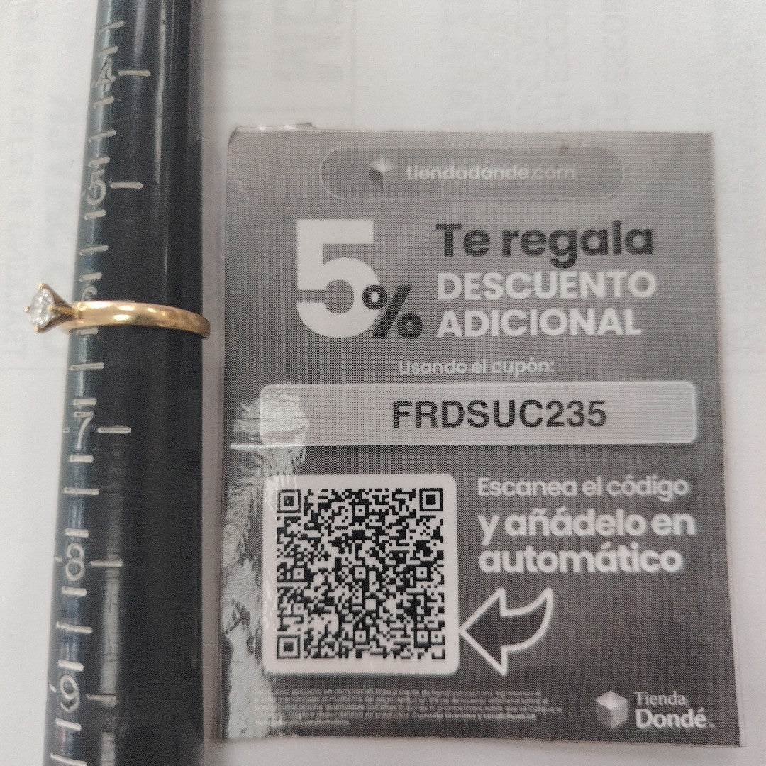 SOLITARIO ORO 10 K 1.4 GRMS (SEMINUEVO)