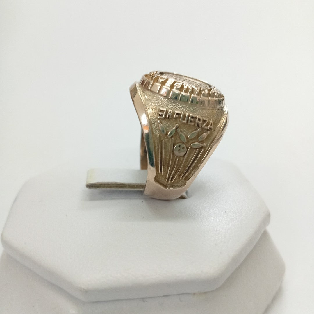 ANILLO CONMEMORATIVO ORO 8 K 13.3 GRMS (SEMINUEVO)