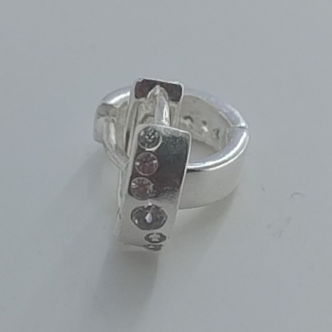 ARRACADAS C/CIRCONIAS PLATA .925 2.4 GR (NUEVO)