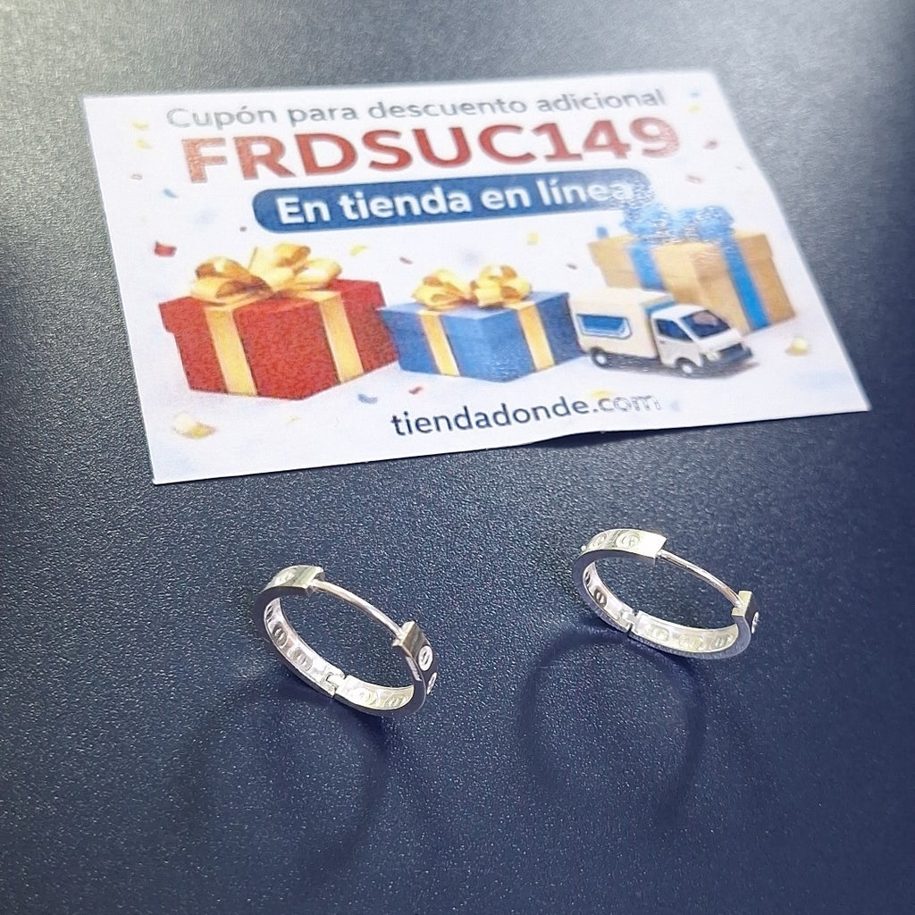 ARETES ARRACADAS FIG TORNILLOS PLATA .925 2.73 GR (NUEVO)