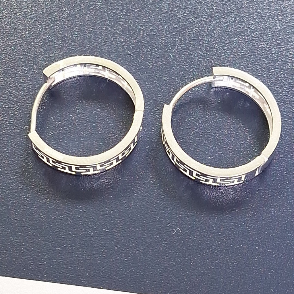 ARETES ARRACADAS GRECAS PLATA .925 4.13 GR (NUEVO)