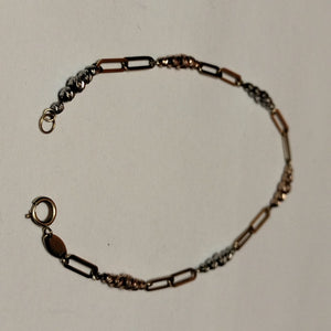 PULSERA ORO COMBINADO 10 K 1,90 GRMS (SEMINUEVO)
