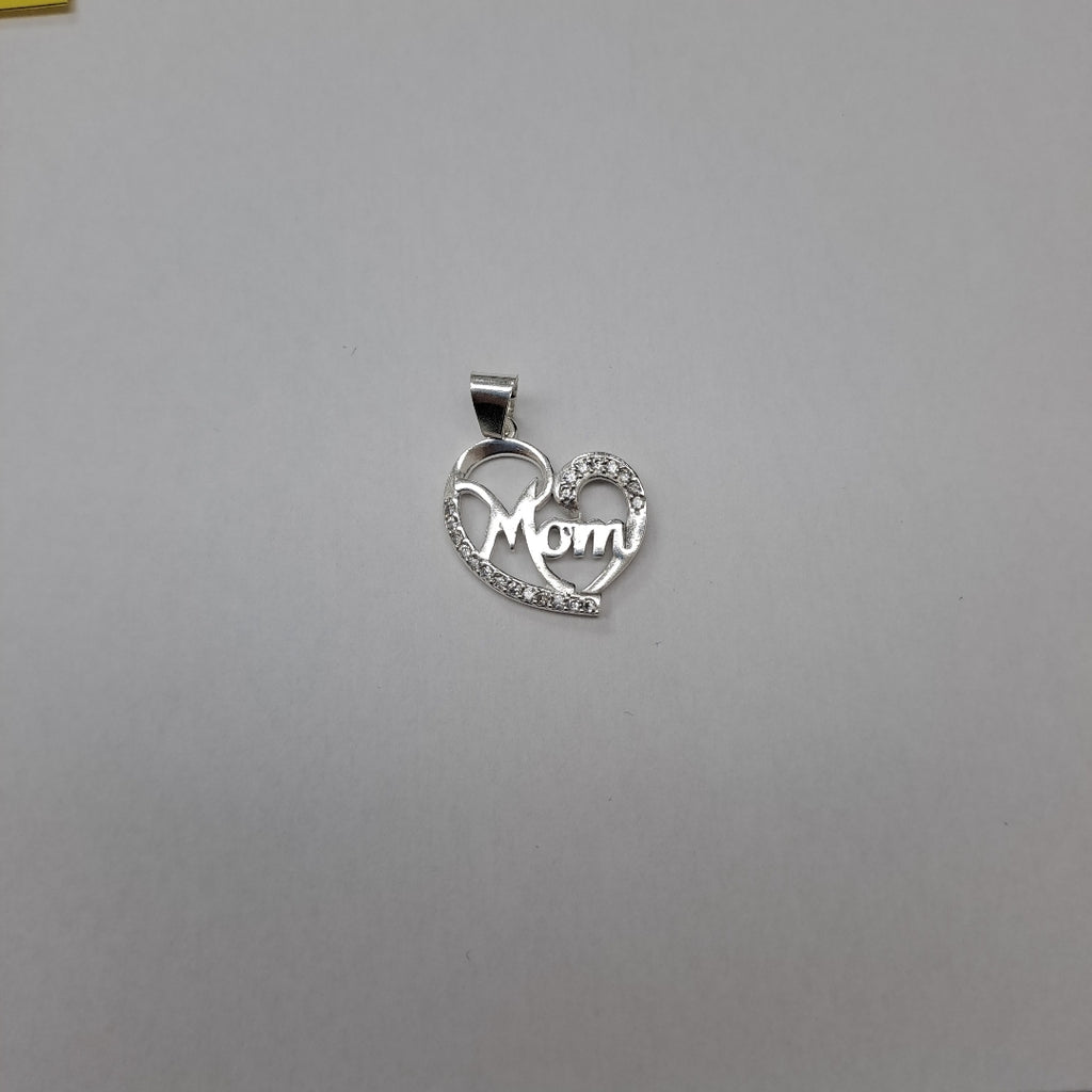DIJE CORAZON C/CIRCONIAS PLATA .925 3.1 GR (NUEVO)