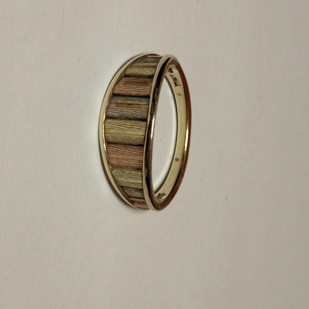 ANILLO ORO COMBINADO 14 K 3,10 GRMS (SEMINUEVO)