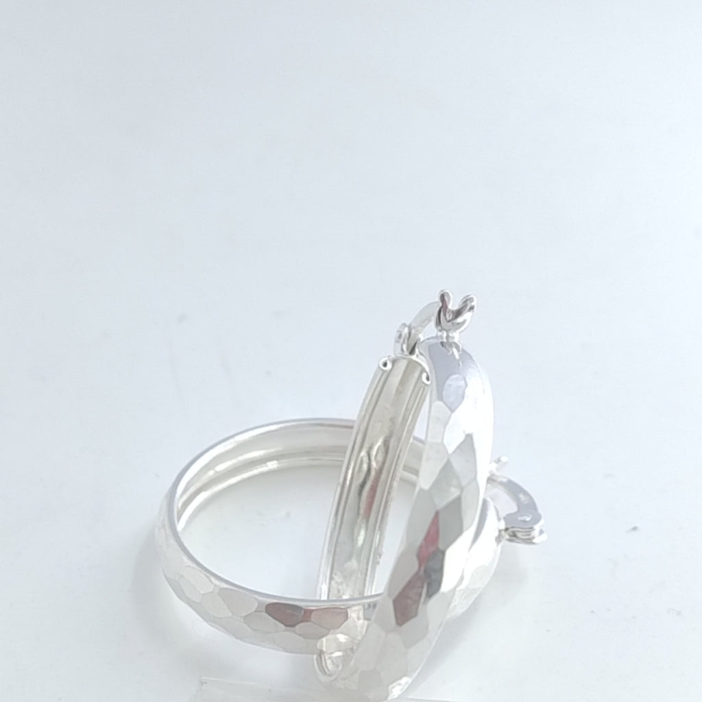 ARETES ARRACADAS FACETADAS PLATA .925 2.8 GR (NUEVO)