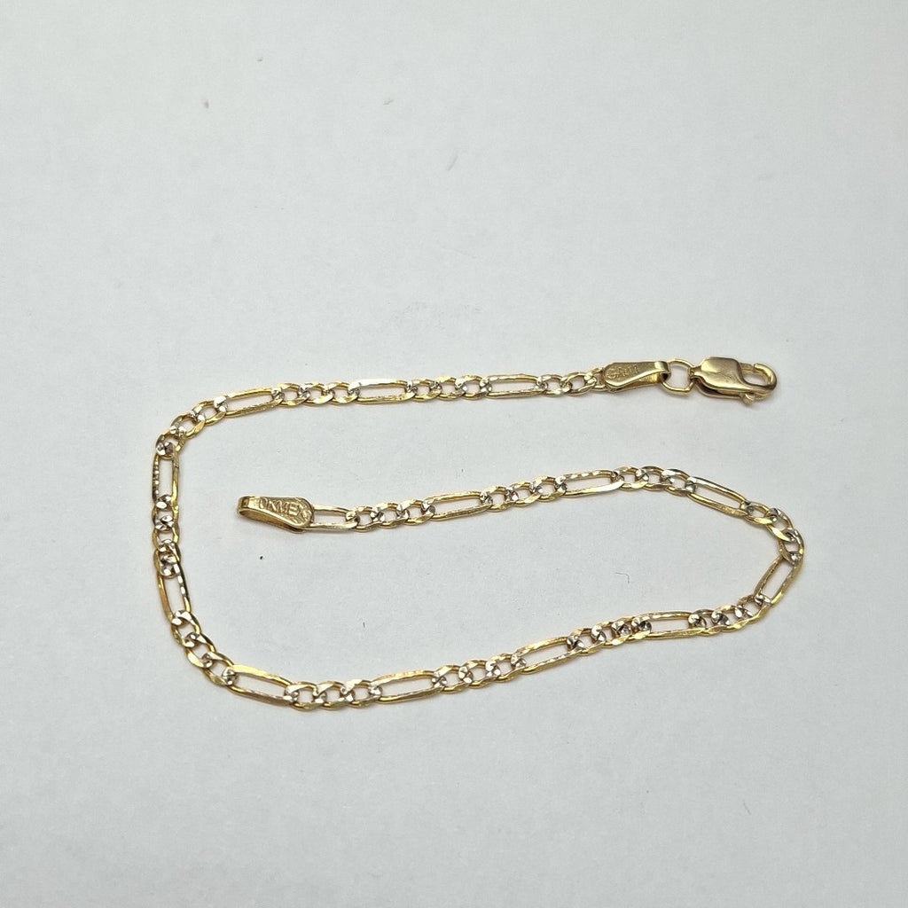 PULSERAS TEJIDO 3X1 DIAMANTADO ORO 10K 18 CM 1.7 GR (NUEVO)