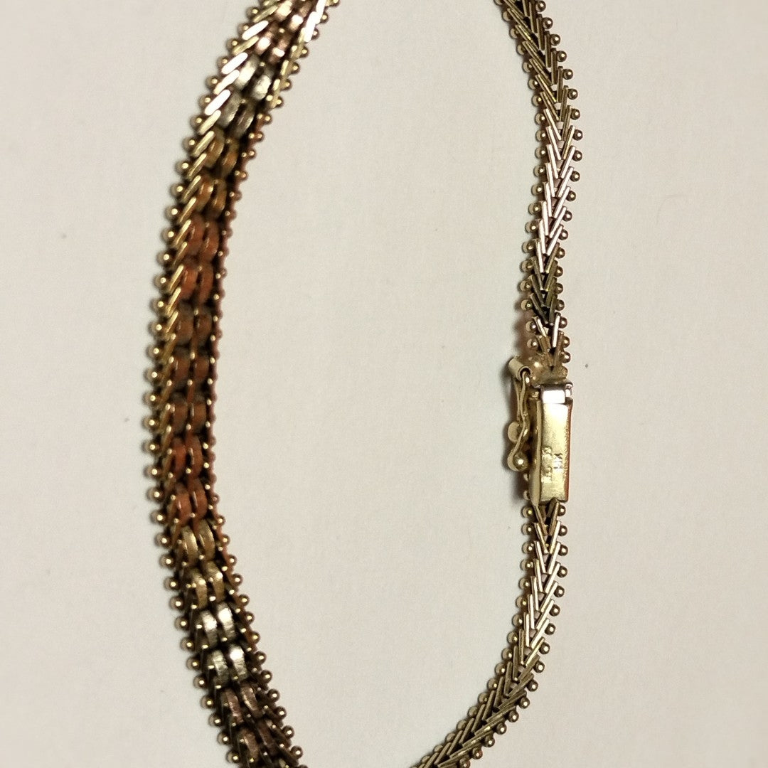 PULSERA ORO COMBINADO 14 K 7,90 GRMS (SEMINUEVO)