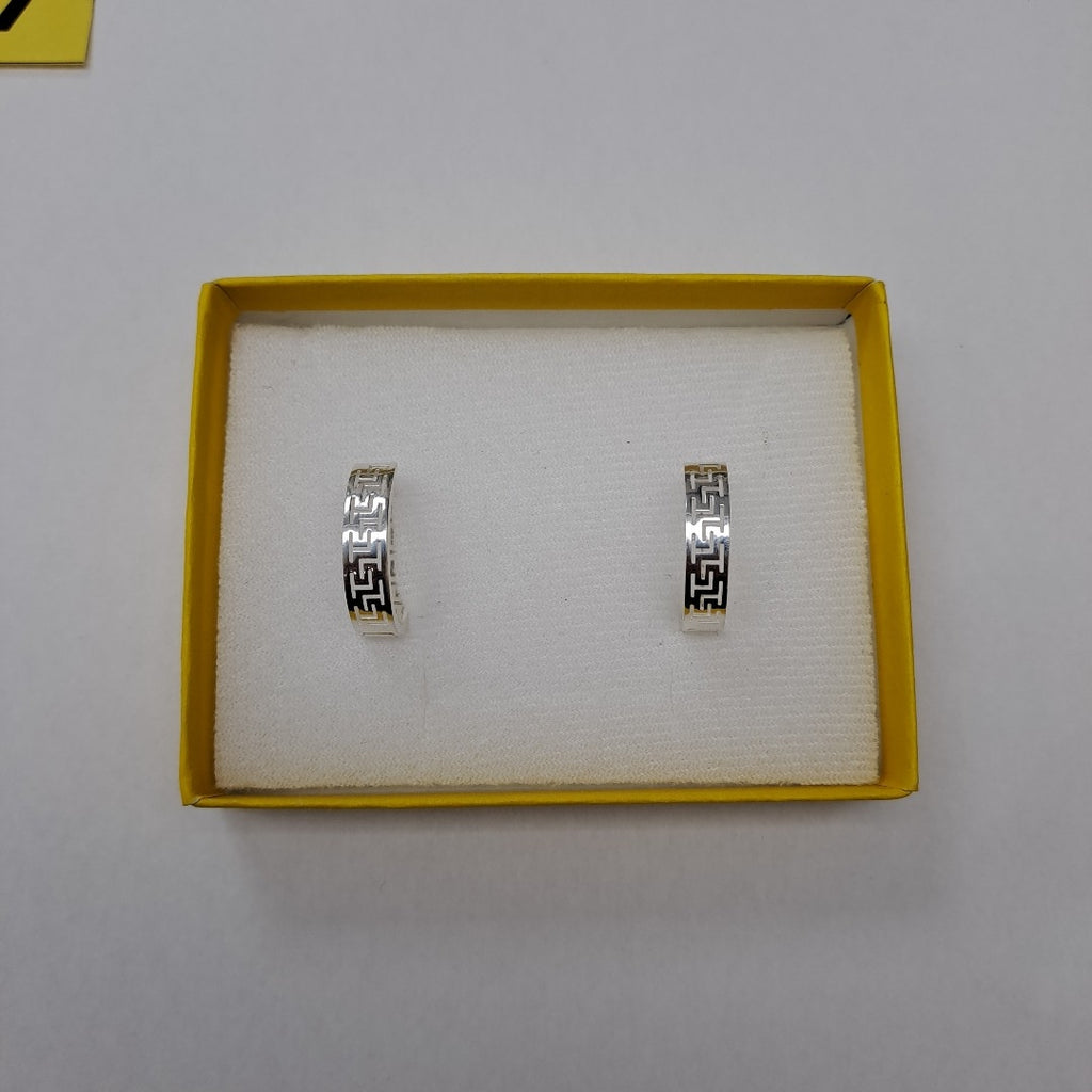 ARETES ARRACADAS GRECAS PLATA .925 4.13 GR (NUEVO)