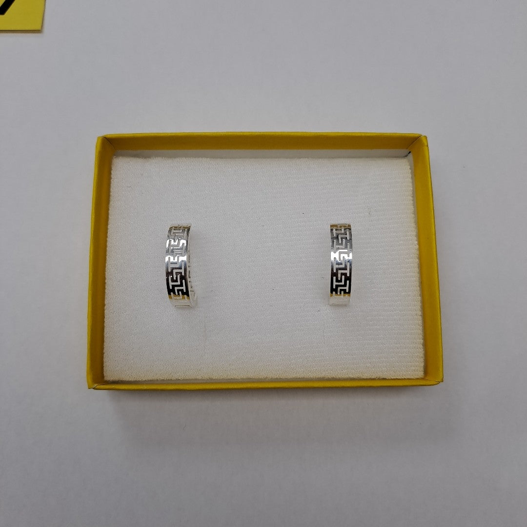 ARETES ARRACADAS GRECAS PLATA .925 4.13 GR (NUEVO)