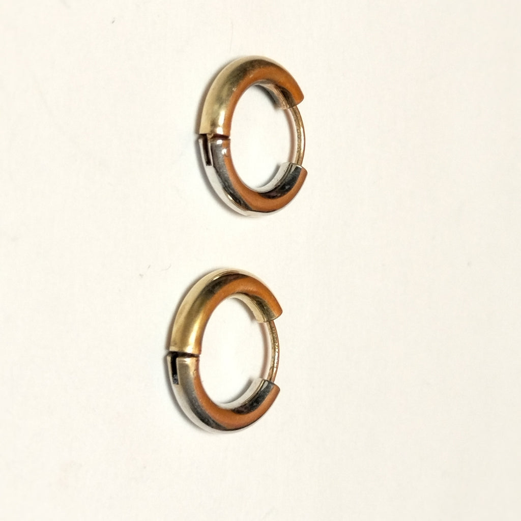 ARRACADAS PAR ORO COMBINADO 14 K 1,90 GRMS (SEMINUEVO)